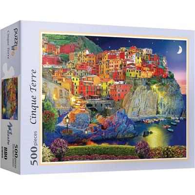 Пазл Life Night Cinque Terre Jigsaw Puzzle PL880, 500 деталей, разные цвета Пазл, Детские игры, Развивающие игрушки