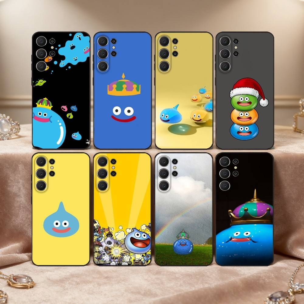 1 шт. Милый Прыгучий D-Дракон S-слизь Чехол для телефона Для Samsung S26,S25,24,23,22,30,21,10,9,Ultra,Plus,Lite,FE Мягкий Черный Чехол