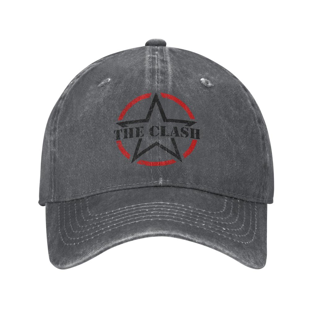 The Clash Baseball Cap Retro Distressed Washed  Headwear Unisex Style Outdoor Activities  Gift Caps Hat