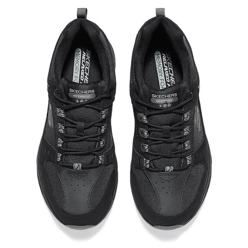 Skechers МУЖСКИЕ ДЛЯ УЛИЦЫ Мужские Ткань Искусственная Кожа Амортизирующие Износостойкие Низкие Туфли для Хайкинга Черные 237386C-BBK