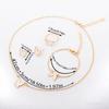 Elegance Style Butterfly Jewelry Set Minimalist Dripping Oil Heart Necklace Ring Set Artistic Design Creative