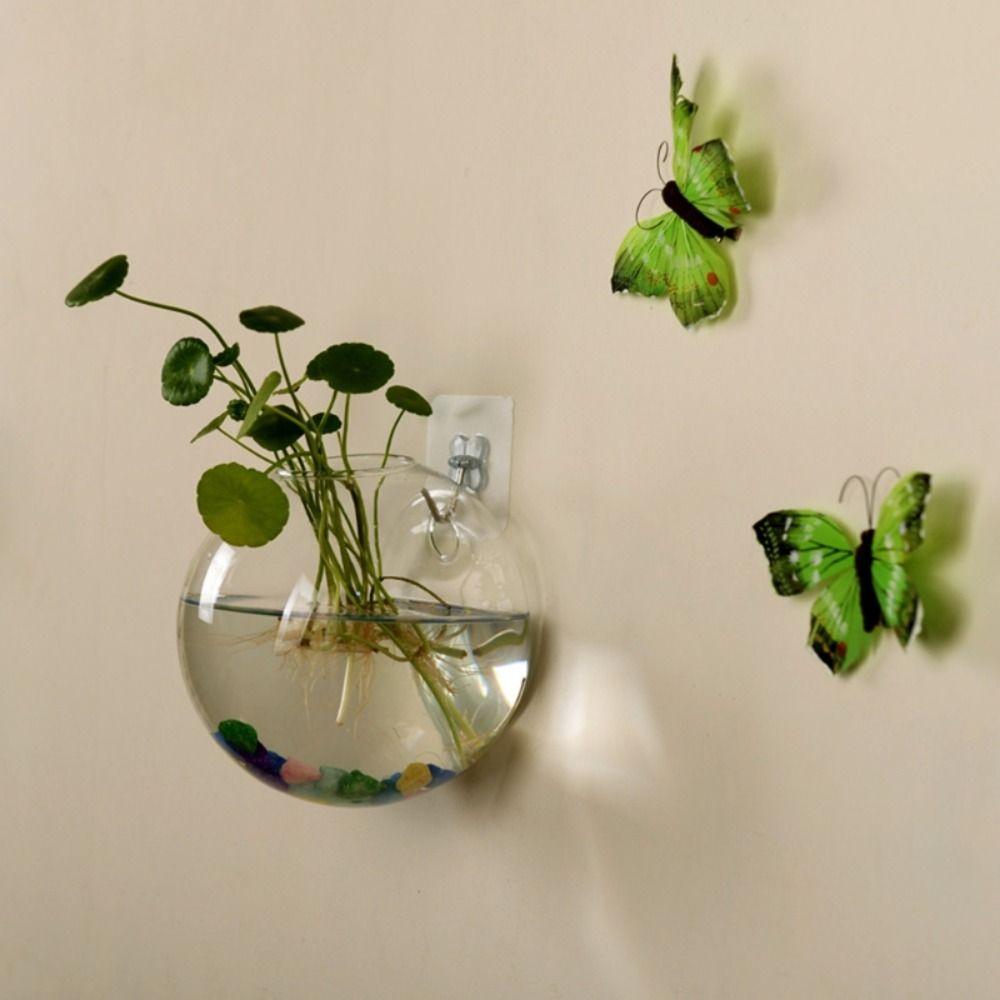 Plants Holder Wall Mounted Vase Fish Tank Flower Arrangement Bottle Unique Flower Pot  Living Room