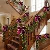 Plush White Trim Christmas Velvet Bow Delicate Xmas Bow-knot Ornament  Gift Wrapping