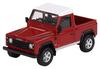 TrueScale Miniatures MINI GT Масштаб 1/64 Land Rover Defender 90 Пикап, Красный Масаи, Правостороннее расположение руля, Готовая модель