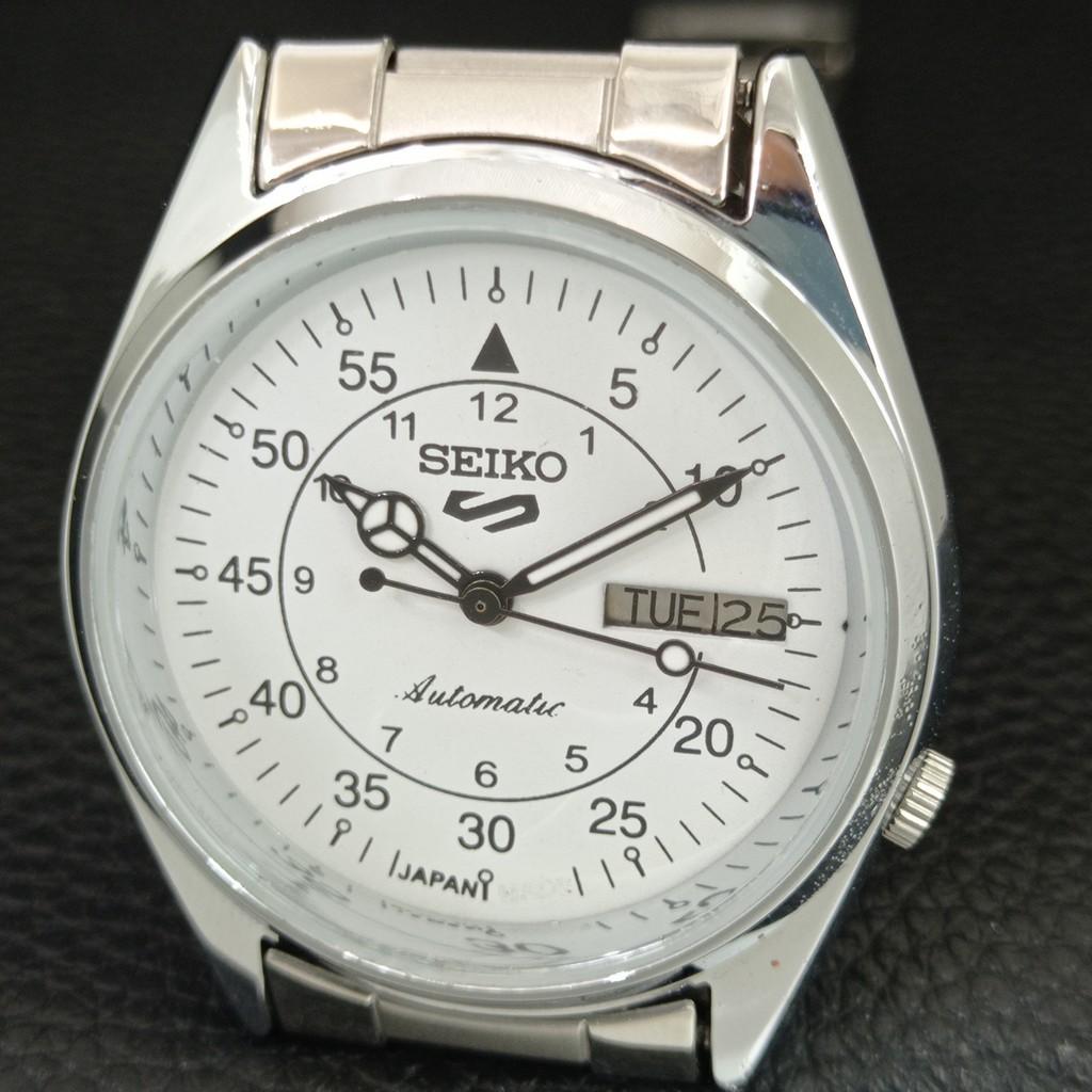 АВТОМАТИЧЕСКИЕ ВИНТАЖНЫЕ ОТРЕСТАВРИРОВАННЫЕ МУЖСКИЕ ЧАСЫ SEIKO 5 ЯПОНИЯ БЕЛЫЙ ЦИФЕРБЛАТ a446224-1