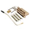 Pro 10.5mm Modern 6-Point Tremolo Unit Bridge 36mm Solid Brass Block for Squier Strat Electric Guitar, Gold