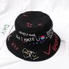 Fashion Outdoor Cotton Fisherman Hat Graffiti Hat Bucket Hat Hip Hop Cap