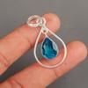 Swiss Blue Topaz  Gemstone 925 Sterling Silver Jewelry Handmade Women Pendant PP-3-1