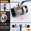 4-Point Double Union 20PPR Stainless Steel Ball Valve for Household Water Pipe Fittings