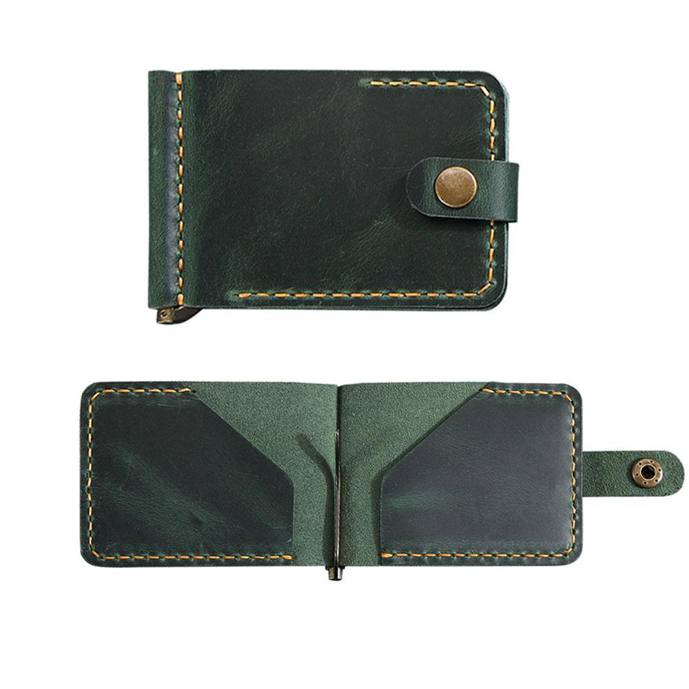 Кошелек-зажим для денег ручной работы с застежкой, кожаные зажимы, металлический держатель для денег, зажим для кошелька, держатель для еврокупюр