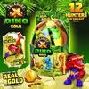 Treasure X Dino Gold Дино Одиночная упаковка Открытая коробка Игрушка Раскопай и Открой Коллекционные Фигурки Динозавров Найди Настоящее Золотое Сокровище за 8 Уровней Приключений
