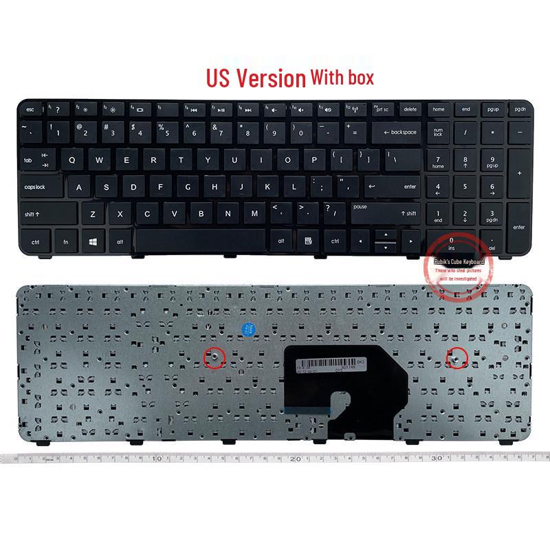 Совместимая клавиатура для серии HP Pavilion DV7: DV7-6000, DV7-6C40, DV7-6050, DV7-6C80, DV7-6200 - Раскладка AR/RU