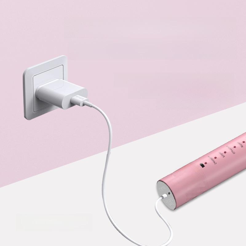 Перезаряжаемая электрическая зубная щетка Sonic с мягкой щетиной, портативная и водонепроницаемая, 5 режимов для взрослых