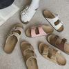 2024 French Retro Thick-Soled Double-Buckle Sandals for Summer Outdoor Wear