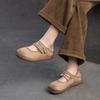 Fashion GKTINOO 2025 Spring New Retro Soft Leather Soft Bottom Comfortable Flats Round Toe Cowhide Commuter Women's Shoes
