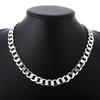 925 Sterling Silver Necklace For Men Classic 12mm Chain 16-30 Inches Fine Fashion Brand Jewelry