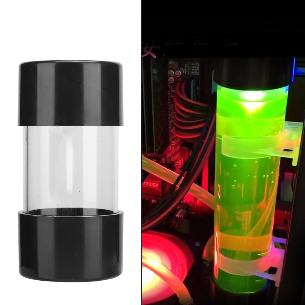 Transparent Cylindrical Computer Water Cooling Water Tank 100MM for Long Term Attraction