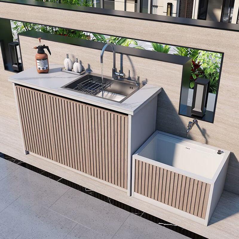 Комбинированная раковина и мойка для швабр из алюминиевого сплава для улицы