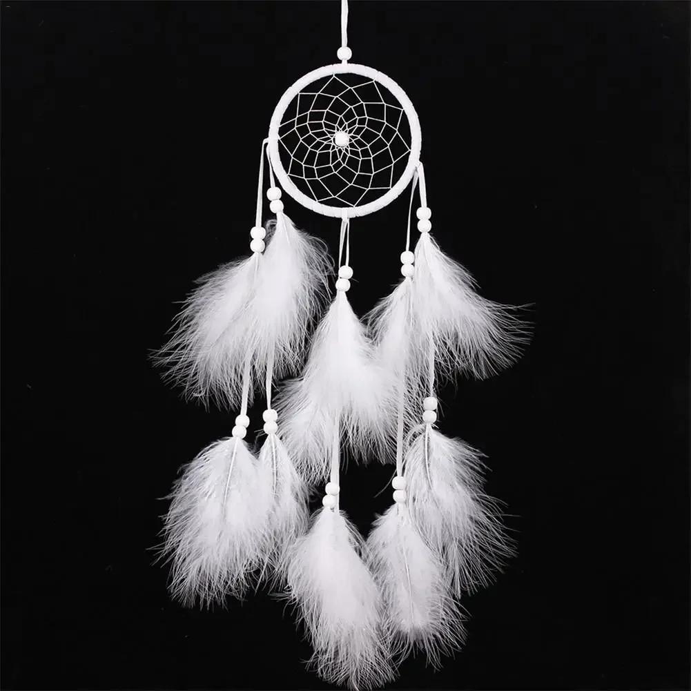 Wind Chimes Handmade Indian Dream Catcher Net with Feathers 55 Cm Wall Hanging Dreamcatcher Craft Gift Home Decoration
