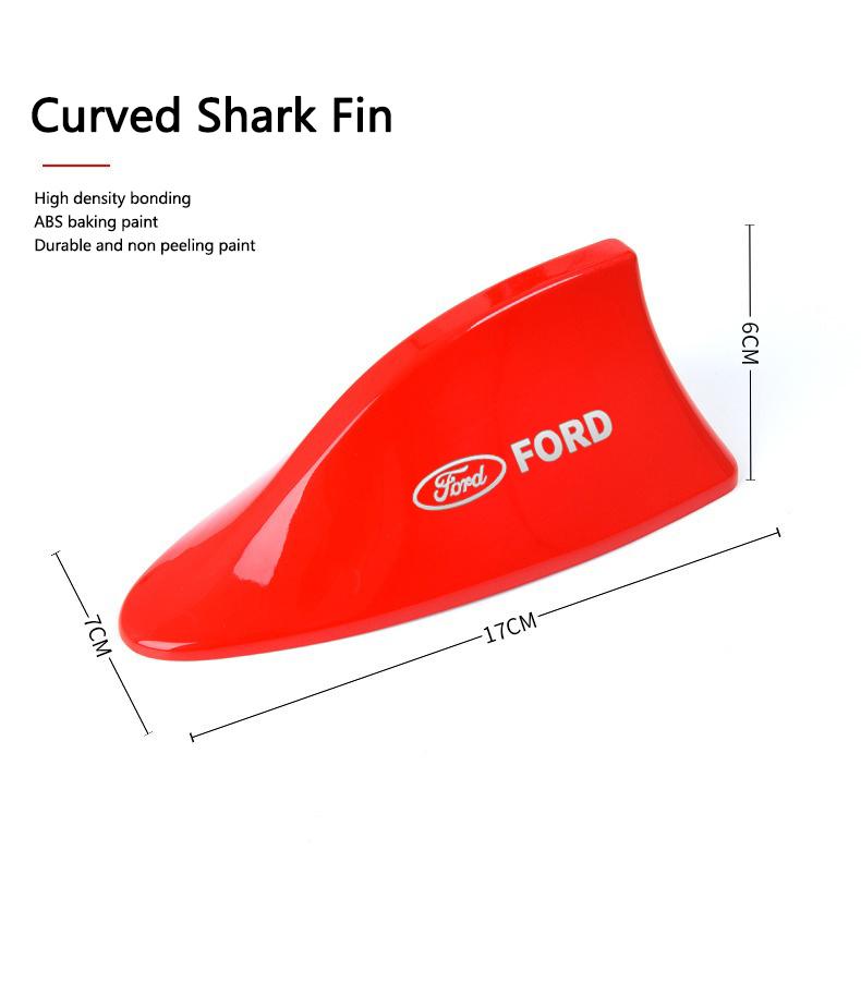 IARW2 Car Roof Top Mount Shark Shape Fin Antenna Radio Signal Aerial Sticker For Ford Fiesta Focus 2 Mondeo Mk4 Mustang Ranger Kuga