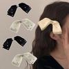 Заколки для волос в виде банта из ткани с жемчугом в форме сердца для женщин, простые модные заколки для волос со стразами, аксессуары для волос для вечеринок для девочек