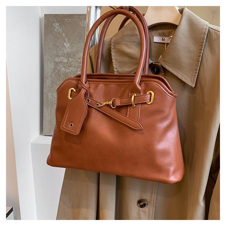 Vintage Commuter Briefcase Women's Work Handbag Fashion Design Shoulder Handbag Tote Bag