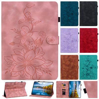 Для Xiaomi Pad 5 Pro 12.4 (Версии: Ми Пад 5 Про 12,4 (только Wi-Fi)). Чехол для планшета из искусственной кожи с изысканным цветочным тиснением