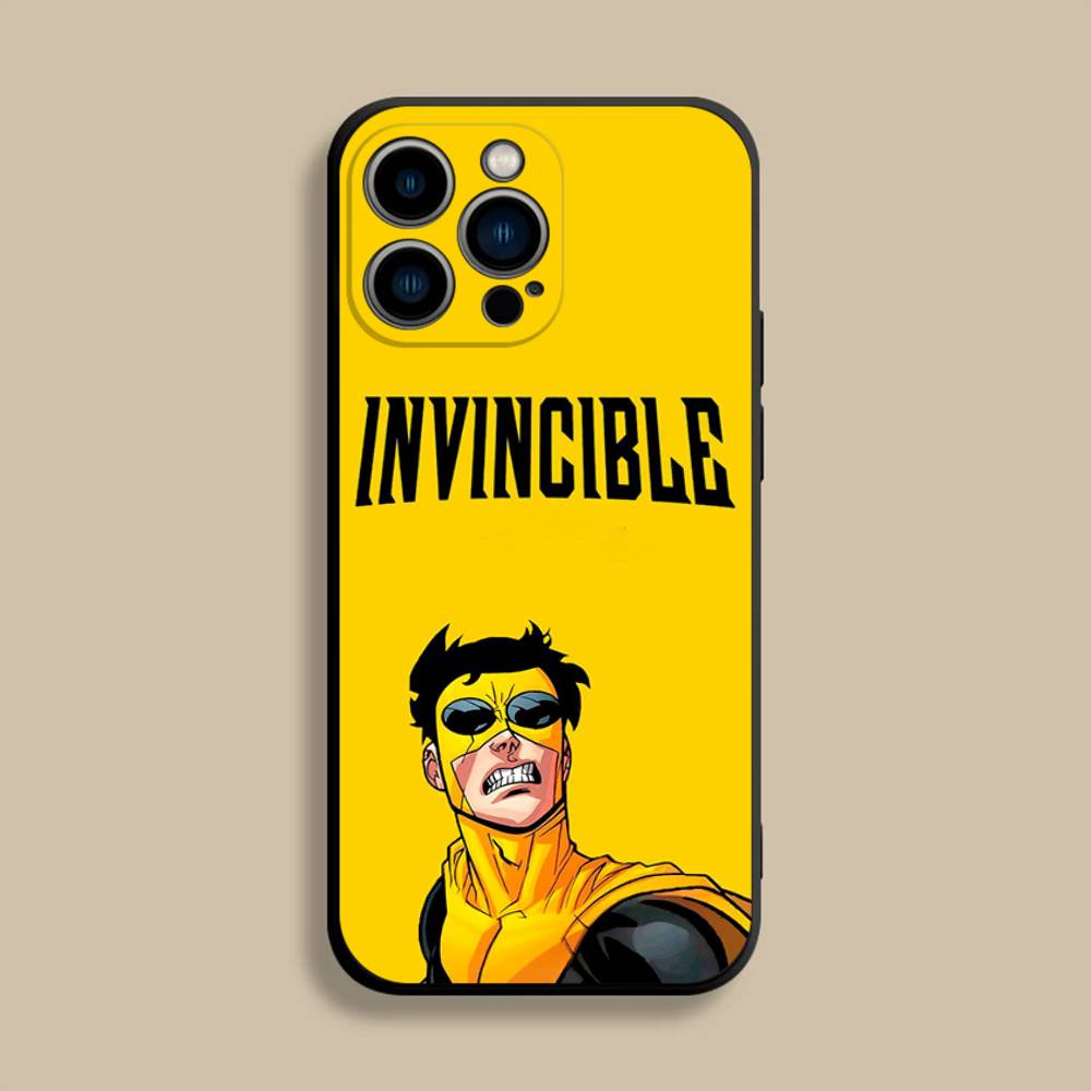 I-Invincible Wallpaper Cool Phone Case For iPhone 17,16,15,14,13,12,11,Pro,Max,Plus,E,SE4,Air,Mini Black Soft Cover