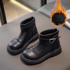 Girls' Fashion Trend with Zipper and Plush Insulation High Top Cotton Boots Short Boots Casual Fashion Boots