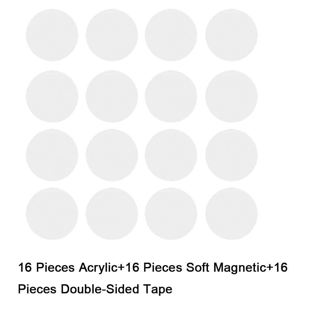 16 Штук Акриловые DIY Прозрачные Магниты на Холодильник Квадратные/Круглые Ручной Работы Магнитные Фото Стикеры Материал Комплект