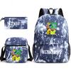 Neymar schoolbag star Neymar has the same peripheral printed backpack, male and female students campus three-piece schoolbag.