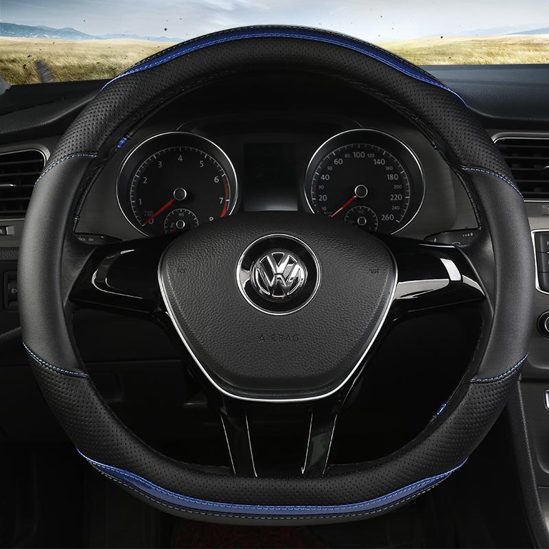 D-образный чехол на руль автомобиля для VW Jetta 6 2017-Golf 7 Scirocco Bettle 2012-Tiguan Volkswagen