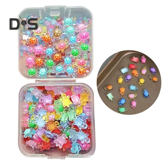 200 Pcs Mini Resin Turtles Glow In The Dark Tiny Turtle Figurines Miniature Turtle Statues for DIY Fairy Garden Micro Landscaping Decor