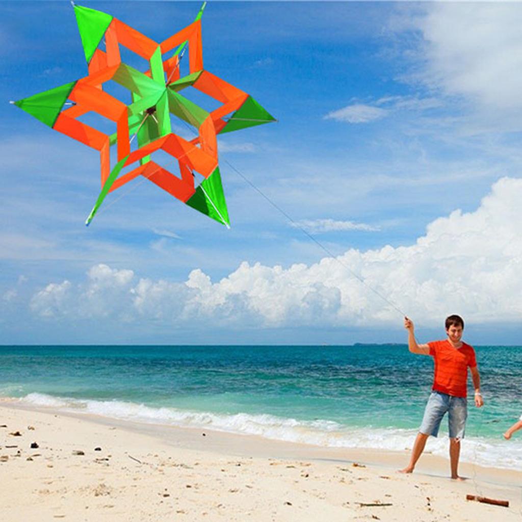 3D Lotus Kite With High Wind Resistance For Outdoor Family Beach Activities Easy Assembly Durable Polyester