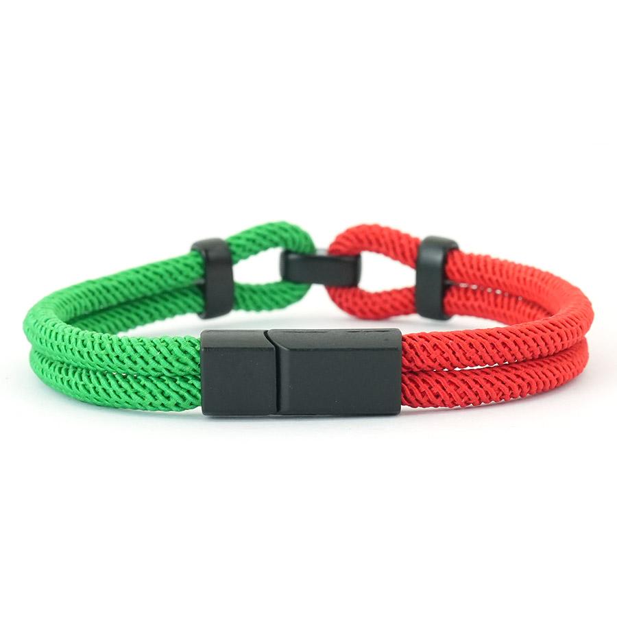 Noter New Fashion Green Red Cord Bracelet For Men Grade A 4mm String Braslet Pulseria Homme Boyfrend Hand Accessories Joias