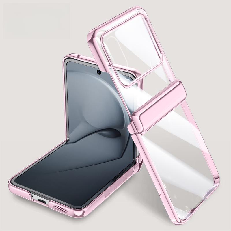 Подходит для Huawei Nova Flip Чехол для мобильного телефона Пленка Встроенный шарнир Всесторонний Бизнес Противоударный Nova Flip Прозрачный Женский