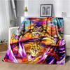 Japanese portable Dragon Cartoon Ball flannelette lightweight thin sheet sofa cover family office casual warm throw blanket.