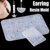 Transparent Diy Craft Epoxy Necklace Model Dropping Pendants Silicone Moulds Crystal Earring Resin Molds Jewelry Making Tools
