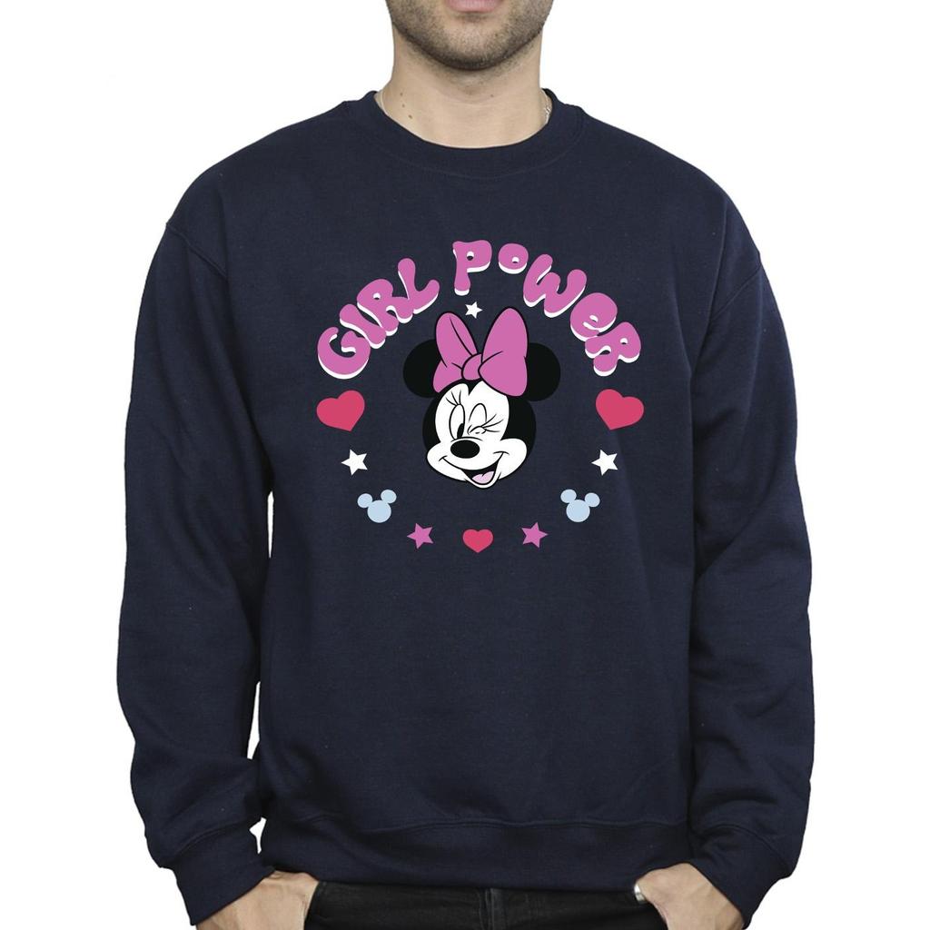 Disney Mens Minnie Mouse Girl Power Sweatshirt