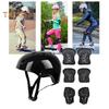 7 шт./компл. детский комплект защитного снаряжения для катания на роликовых коньках, скейтборде, велосипеде, самокате, регулируемый шлем, наколенник, налокотник, защита запястья