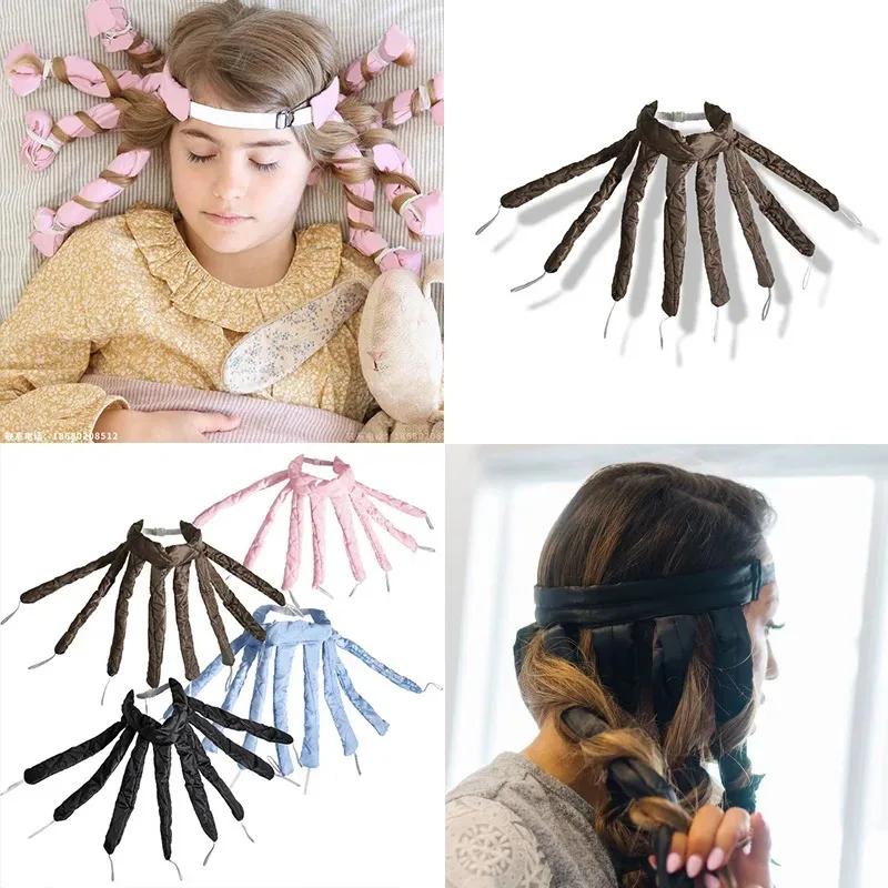 Heatless Sleeping Hair Curlers No Heat Curling Iron Rod Headband Curls Silk Ribbon Hair Rollers Soft Bar Wave Hair Styling Tool