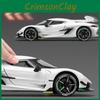 Модель спортивного автомобиля Koenigsegg, игрушка из сплава со звуком, светом, открывающимися дверями для детской игры