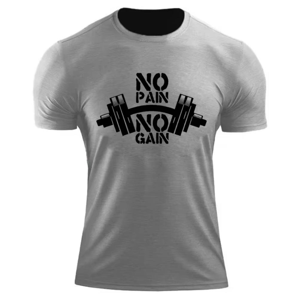 Футболка для мужчин no pain no gain Print Мужские брендовые футболки Модная футболка Harajuku с коротким рукавом Мужские футболки Футболка уличная одежда y2k