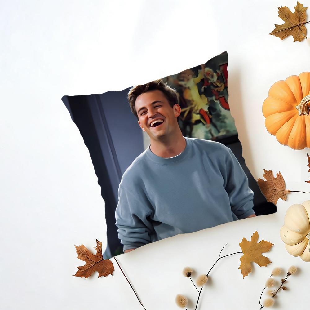 CChandler Bing Cushion Cover Washable Linen Pillowcase Soft for Daily Sofa Bed Home Room Decor