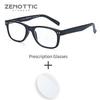 ZENOTTIC Trendy Square Prescription Glasses Progressive Photochromic Anti Blue Light Myopia Optical Eyeglasses For Men Women
