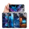 For Samsung A15 A35 A55 A73 S24 Xiaomi 13T 12T 11T Redmi Note 13 12 11 Pro 12S iPhone 16 15 Aurora Space Dreamlike Magic Glossy Tempered Glass Case