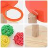 Wood/Plastic Bird Mini Basket Frame Toy  For Parrots Parakeet Cockatiels