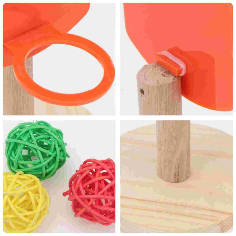 Wood/Plastic Bird Mini Basket Frame Toy For Parrots Parakeet Cockatiels