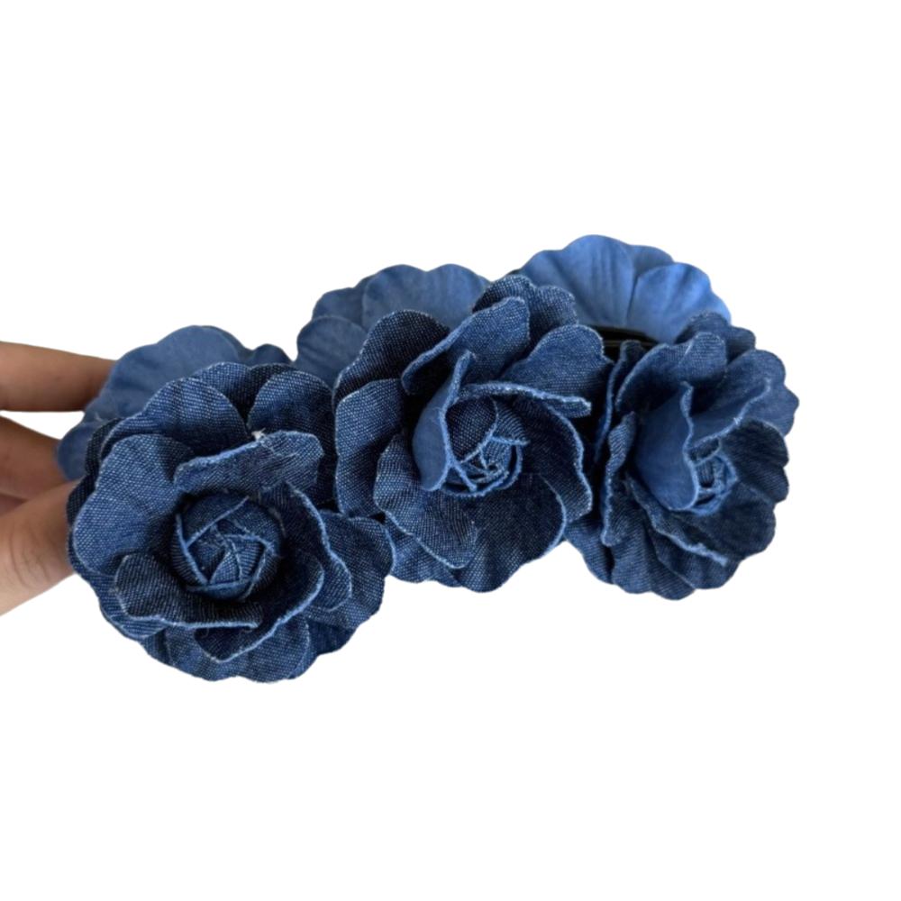 Камелия Женская Вертикальная Заколка Корейский Стиль Цветочная Плетеная Заколка для Волос Цветок Заколки-бананы Девочки