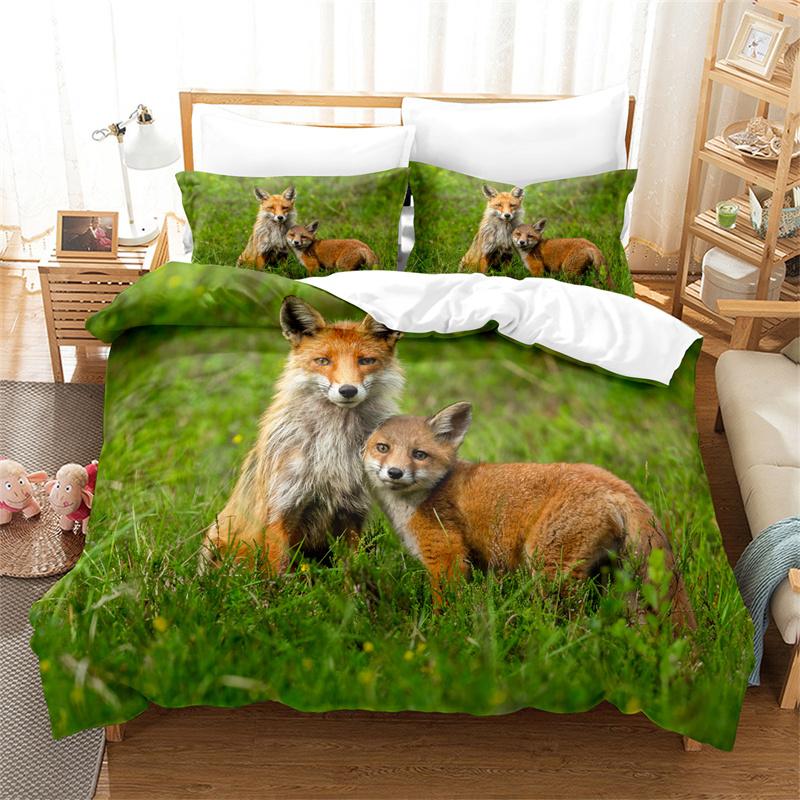 Animals Duvet Cover Set 3D Print Cow Elephant Fish Comforter Cover King Queen Twin Size Polyester Quilt Cover for Kid Teen Adult